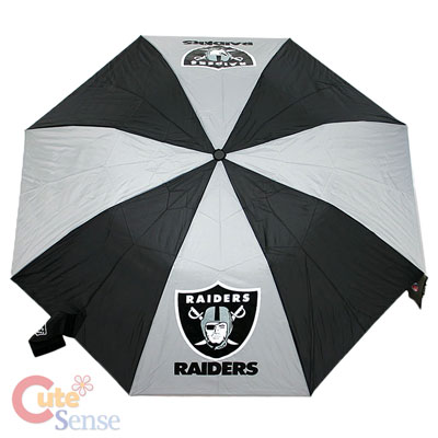 Oakland Raiders Umbrella/Parasol -Auto Folding 38"